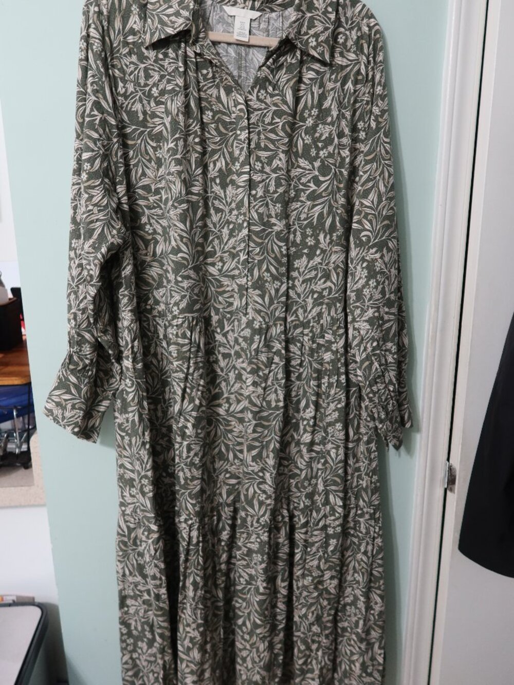 H&M Green Prairie dress XL Like New
